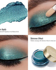 Oulac Teal Eyeshadow Green Glitter Eyeshadow Highly Pigmented Eye Shadow Waterproof & Long Lasting for Women with Moisturizing Formula. Multi-use for Highlighter. 6g (14)