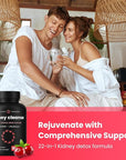 Kidney Cleanse Detox & Repair | 22-In-1 Kidney Health Supplement | Extra Strength 50:1 Cranberry Extract with Bioperine for Increased Absorption | Kidney & Urinary Tract Support & Flush Formula
