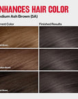 Revlon ColorSilk Tone + Gloss + Care Demi Permanent Hair Color, Dye Kit with Leave-In Scalp and Haircare Serum, 2x Shinier, 4x Stronger, 5A Medium Ash Brown, 4.5 fl oz