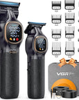 Professional Hair Clippers for Men, Professional Barber Clippers and Trimmer Set, Cordless Hair Clippers for Hair Cutting with Package Case, Powerful 9000 PRM Rechargable Electric Clippers