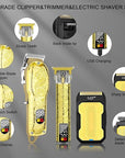 LQT® Professional Hair Clippers for Men, Hair Trimmer Cordless Barber Clippers and Trimmers Set, Hair Cutting Kit for Men Grooming Father Day Gifts