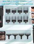 Professional Hair Clipper for Men Hair Cutting Kit Men's Beard Trimmer Hair Trimmer Shaver Cordless Barber Clippers and Trimmers Set Black