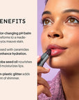 Winky Lux Glimmer Balm, pH Lip Balm, Color Changing Lipstick and Tinted, Vegan & Cruelty Free Lip Balm, Hydrate & Plump, Purple Mauve Lipstick, Aurora