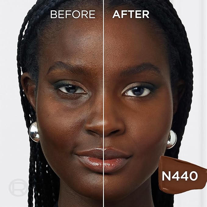 L'Oreal Paris Infallible Skin Ink 2-in-1 Foundation Concealer Hybrid Face Makeup, up to 48HR Transfer-Resistant with Buildable Light to Full Coverage, 440 Deep Neutral