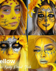 BAD COLOR Yellow Face Body Paint Stick, Full-Coverage Eye Black Sticks for Adults Children, Hypoallergenic Face Painting Kit for Halloween SFX Lion Tiger Minions Stage Cosplay Costume Party