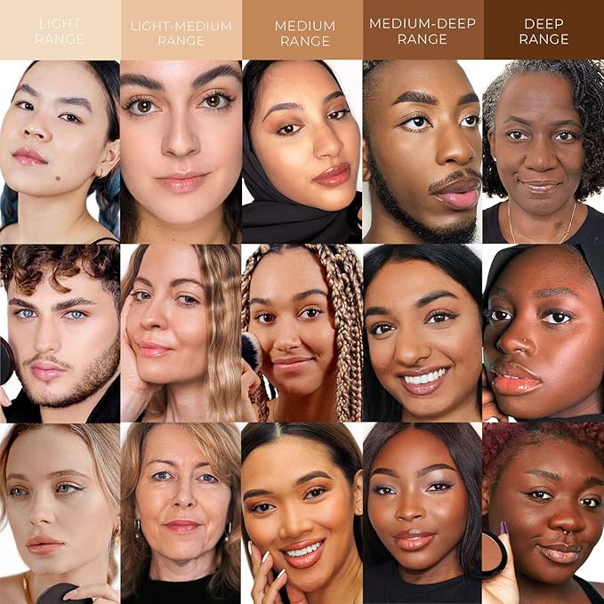 WUNDER2 GO BEYOND FOUNDATION Makeup [Deep] Pressed Powder, Natural Cream Finish
