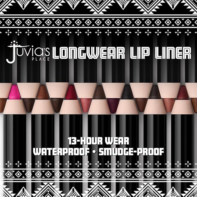 Juvia's Place Long Wear Lip Pencil – Love Me Back – Waterproof & Kiss-proof, Long Lasting Lip Liner, Smooth Makeup Application - Soft Matte Finish Base for Lipstick - 13 Hours of Wear for Everyday Use