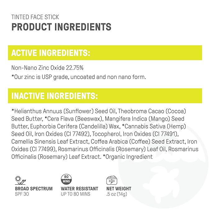 Raw Element Ultra-Moisturizing Face Tint Sunscreen, SPF 30+, Non Toxic Mineral Face Cream, Non Nano Zinc Oxide, Reef Friendly, Safe for All Ages, 0.5 oz, Coconut Pack of 1