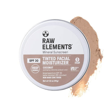 Raw Element Ultra-Moisturizing Tinted Face Cream, Non Toxic 1.8 oz