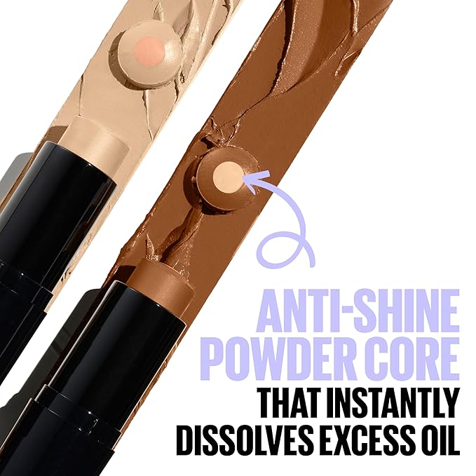 Maybelline Fit Me Shine-Free + Balance Foundation Stick, Multi-Use Face Makeup and Contour Stick For Natural, Matte Coverage, Buff Beige, 1 Count