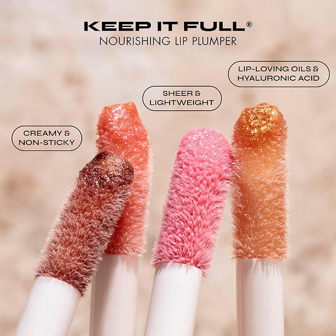 Milani Lip Gloss, Keep It Full Nourishing Lip Plumper with Hyaluronic Acid & Peptides for Soft, Fuller-Looking Lips (0.13 Fl. Oz.) Prismatic Peach