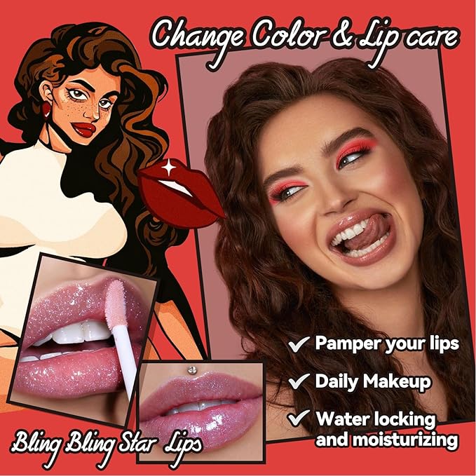 Boss Up Color Changing Lip Oil, Shimmering Temperature Lip