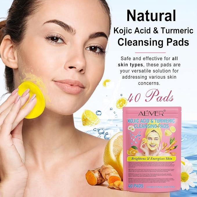 2 pack turmeric cleansing pads,