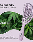 AIMIKE Hemp-Relax Detangler Hair Brush, Eco-Friendly Detangling Brush for Wavy Straight Hair, Vented Hairbrush w/Soft Bristles, Glide Through Tangles with Ease for Women, Kids, Wet & Dry Hair