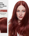 Revlon ColorSilk Tone + Gloss + Care Demi Permanent Hair Color, Dye Kit with Leave-In Scalp and Haircare Serum, 2x Shinier, 4x Stronger, 5RR Medium Red, 4.5 fl oz