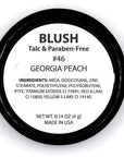 Georgia Peach Orange Tangerine Summer Blush Pressed Cheek Cruelty Free 4 G