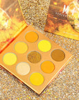 docolor Eyeshadow Palette 9Colors Yellow Eyeshadow Gemstone Shadow Palettes Highly Pigmented Mattes Shimmers Smokey Glitter Cream Colorful Powder Blendable Long Lasting Waterproof Makeup Palette