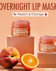 Lip Mask with Peach & Orange – Hydration, Lip Repair for Dry Cracked Lips & Smoothing – Dermatologist Tested, Korean Lip Care – 95% Natural, Clean Beauty, Cruelty-Free – 1 Pack