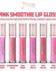 Juvia's Place Smoothie Lip Gloss Pink Melon - Hydrating Cream Lipgloss with Pink & Mauve Tones - Non Sticky Plumping Glosses - High Shine Lipgloss for Women - Lip Plumper with Cocoa Butter & Chia Oil