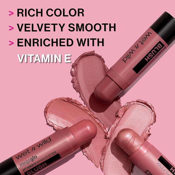 wet n wild Mega Glo Makeup Stick, Buildable Ain't Rose