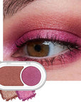 Erinde Purple Eyeshadow Palette Duo - Burgundy Purple Maroon Shimmer Metallic Glitter Eye Shadow Makeup Palette, Long Lasting Waterproof Blendable Crease Proof Warm Red Tones Christmas Makeup, 04