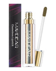 Maydear Chameleon Lipstick, High Pigmented Gold Lipstick for Women Metallic Shine Lip Gloss, Full-Coverage Multichrome Lipstick Long Lasting Rainbow Lip Makeup, Golden Bronze(07)
