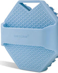 Sud Scrub® Antimicrobial Silicone Body Scrubber, Exfoliating Body Scrubber for Sensitive Skin, Eco Friendly Shower Scrubber for Body, Silicone Body Brush for Showering, Blue