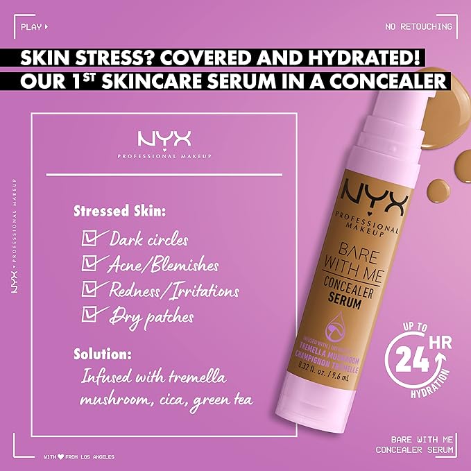 NYX PROFESSIONAL MAKEUP Bare With Me Concealer Serum, - Medium