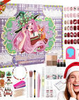 Makeup Advent Calendar 2025 Teens Girl, 24 Days Christmas Countdown Face Eyes Lip Nail Beauty Advent Calendar for Girls Women, 24 Pcs Xmas Holiday Makeup Gifts Sets, Festival Surprise Full Makeup Kits