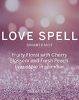 Victoria's Secret Love Spell Shimmer Mist, Body Spray for Women, Notes of Cherry Blossom and Fresh Peach Fragrance (8.4 oz)