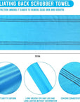 Tatuo 4 Pieces Korean Exfoliating Washcloth Body Back Scrubber Japanese Italy Exfoliating Cloth 35.5 Inch Long Bath Towel Washcloth Dead Skin Remover for Men Women(Multicolored)