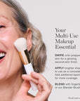Ogee Sculpted Complexion Foundation Stick (Oak 5.5N - Medium Beige, Golden Undertones) Full Coverage Foundation Makeup - Instantly Balance & Even Complexion - 70% Organic Ingredients