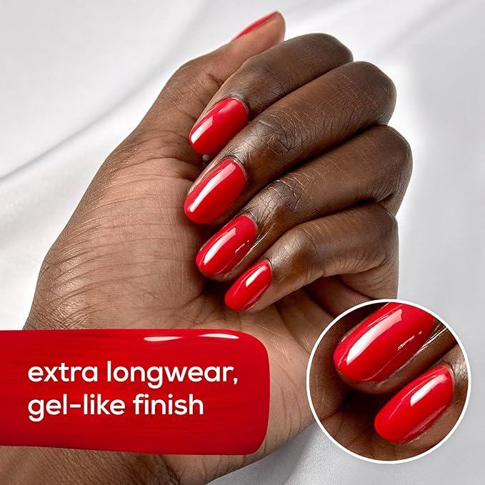 Essie Gel Couture Long-Lasting Nail Polish, 8-Free Vegan, Vibrant Red, Electric Geometric, 0.46 fl oz