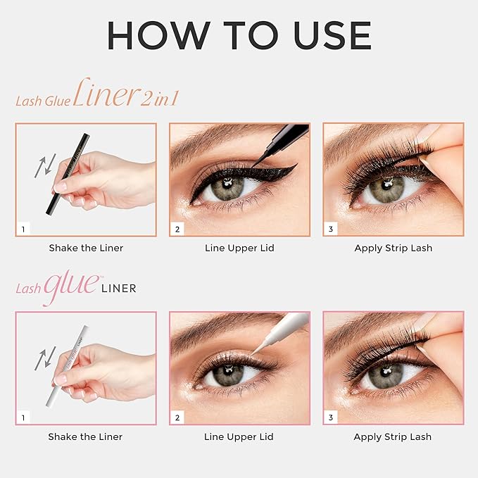 KISS Clear Lash GLUEliner, Felt-Tip Eyelash Adhesive, Clear Matte Finish, Foolproof Application, Easy Touch-Up, 0.02 Oz. 0.02 Fl Oz (Pack of 1)