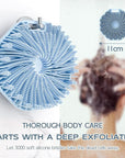 Silicone Body Scrubber, Exfoliating Body Wash Scrubbers Exfoliator, Shower Body Brush for Effective Showering Exfoliation and Gentle Massage (Blue)