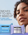 Neutrogena Day & Night Wipes, Makeup Remover Face