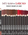 KISS New York Professional Slim Lip Pencil, Creamy Soft Lip Liner, Smooth Long-Lasting Rich Lip Color, Natural Lip Makeup, Water-Resistant Lip Crayon (Soft Brown)