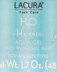 Lacura Face Care H2O Advance Aqua Gel With Hyaluronic Acid - Intensive Hydration Up To 24 Hours - Soft Skin - Glycerin - Provitamin B5.
