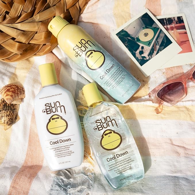 Sun Bum Cool Down Aloe Vera Lotion - Vegan After Sun Care with Cocoa Butter to Soothe and Hydrate Sunburn - 8 oz