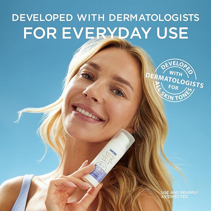 Coppertone Every Tone Invisible Finish Hydrating UV Defense Face Sunscreen SPF 60+ with Ceramides, Lightweight, Blends in Clear Sunscreen for All Skin Tones, 1.7 Fl Oz Pump Bottle