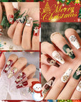 24PCS Large Christmas Nail Charms, 3D Alloy Big Christmas Gems Jewels Luxury Holiday Charms for Nails Design, Xmas Nail Art Bling Jewelry Shiny Crystal Diamonds for Women Holiday Manicure Decorations