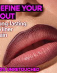 wet n wild Perfect Pout Lip Liner Stain, Long-Lasting Transfer-Proof Formula with Blade-Like Applicator for Precision & Full Lip Coverage, Vegan & Cruelty-Free - Spilled Wine