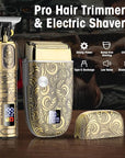 Suttik Foil Shavers for Men Electric Razor, Clippers and Trimmer for Men with LED Display, Waterproof
