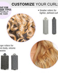 Conair Foam Hair Rollers - Heatless Curlers - Heatless Curls -Foam Rollers - Black & Gray - Assorted Sizes - 48 Count w/storage case