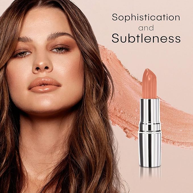 nude envie - Lipstick - Creamy & Long-Lasting Finish - Velvety Texture & Easy Application - Luxury Hydration - With Shea Butter, Vitamin E & Jojoba Oil - Vegan, Paraben-Free & Cruelty-Free - Rush