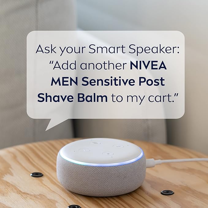 NIVEA MEN Sensitive Soothing Post Shave Balm with Vitamin E, Pro-Vitamin B5 and Chamomile Extract, Alcohol Free After Shave Balm for Men, 3.3 Fl Oz Bottle