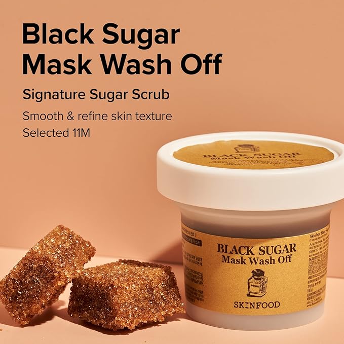 Skinfood Black Sugar Mask Wash Off Exfoliator, 3.53 Ounce
