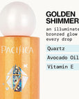 Pacifica Bronzing Body Oil – Crystal Bronze Shimmering Oil for Natural Sun-Kissed Glow, Hydrating Body Illuminator, Vanilla Coconut Scent, Vegan & Cruelty-Free, Clean Beauty, 4 fl oz