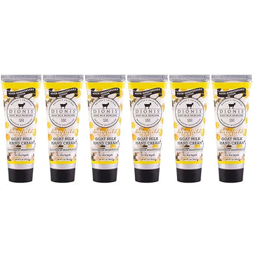 Dionis - Goat Milk Skincare Scented Hand Cream (1 oz) Set of 6, Moisturizing Lotion for Dry Skin, Good for Sensitive Skin, Cruelty-free and Paraben-free (Daisy Fields)