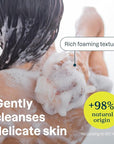ATTITUDE Body Wash for Sensitive Skin, EWG Verified Shower Gel, Soothing Oat, Dermatologically Tested, Plant and Mineral-Based, Vegan Personal Care, Aluminum Bottle, Unscented, 16 Fl Oz
